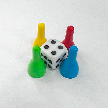 Набор игровой (4 фишек + кубик D6)
