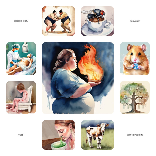 Комплект колод метафорических карт «Сигналы голода»