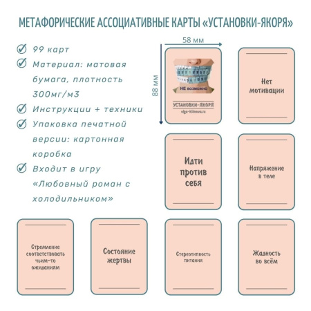 Метафорические ассоциативные карты "Установки - Якоря"