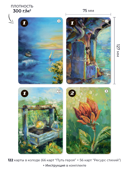 Метафорические ассоциативные карты "Путь героя" (+ "Ресурс стихий") Метафорические ассоциативные карты "Путь героя" (+ "Ресурс стихий")