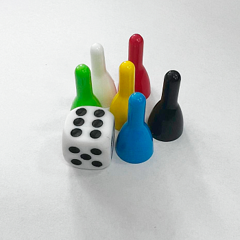 Набор игровой (6 фишек + кубик D6)