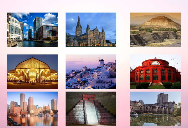 Электронные метафорические фотокарты "Путешествия - Достопримечательности"