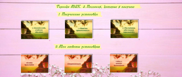 Электронные карты "Установки родителей"