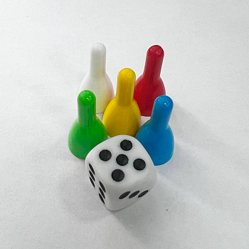 Набор игровой (5 фишек + кубик D6)