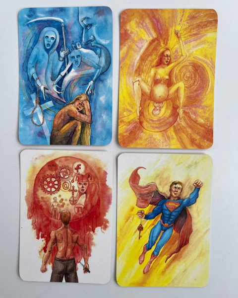 МАК-комплект перинатального психолога, две колоды в одной упаковке: "Родовой канал ПериНателлы" и "В благости"